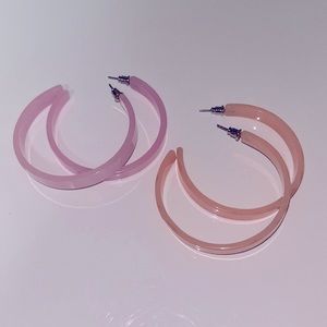 4 for $20) 2 Pairs of Lucite Hoop Earrings 🔶💕